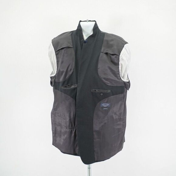 Pronto Uomo Platinum Executive Fit Wool Charcoal Gray Blazer 46L Tagged 48L - Picture 10 of 11